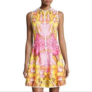Mackenzie Mode | US 2 | Floral Sleeveless Mini Zip-Up Fit and Flare Dress